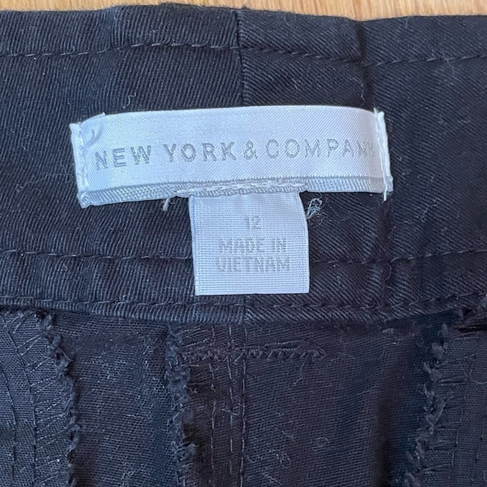 New York & Company Chino Black Stretch Shorts Size 12 - Picture 4 of 10
